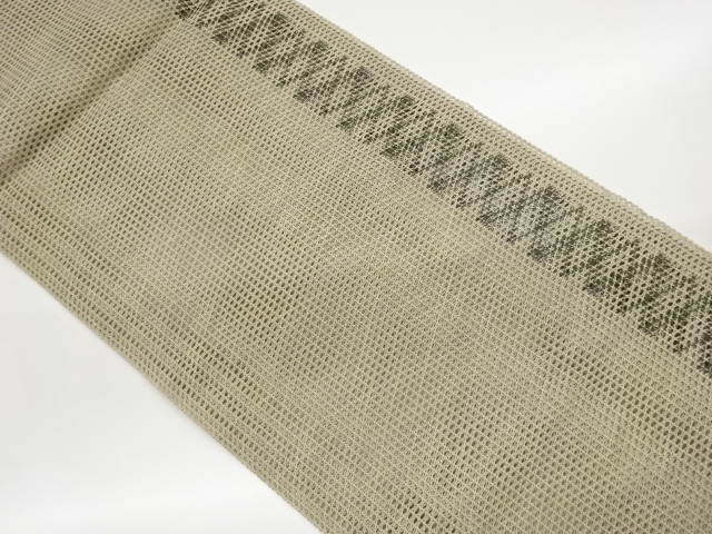 幾何学模様織出し夏用名古屋帯